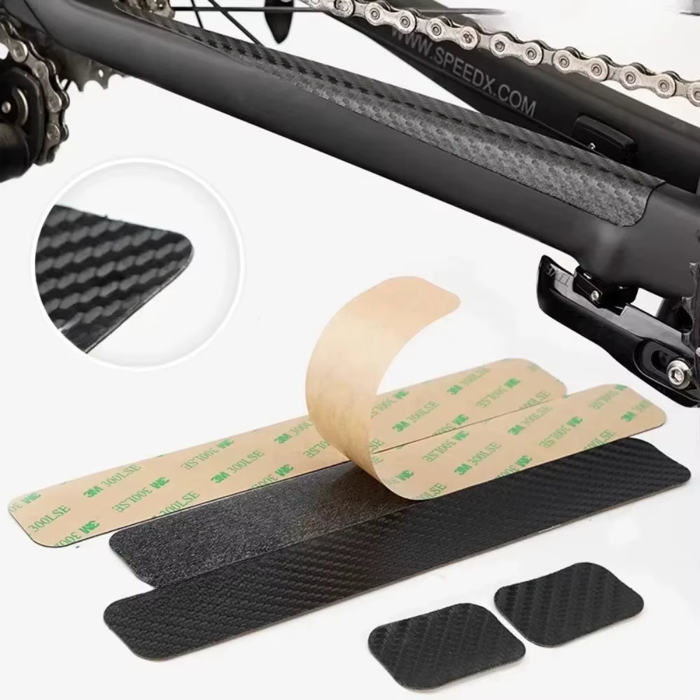 Protecteur de chaîne de vélo en Fiber de carbone noir