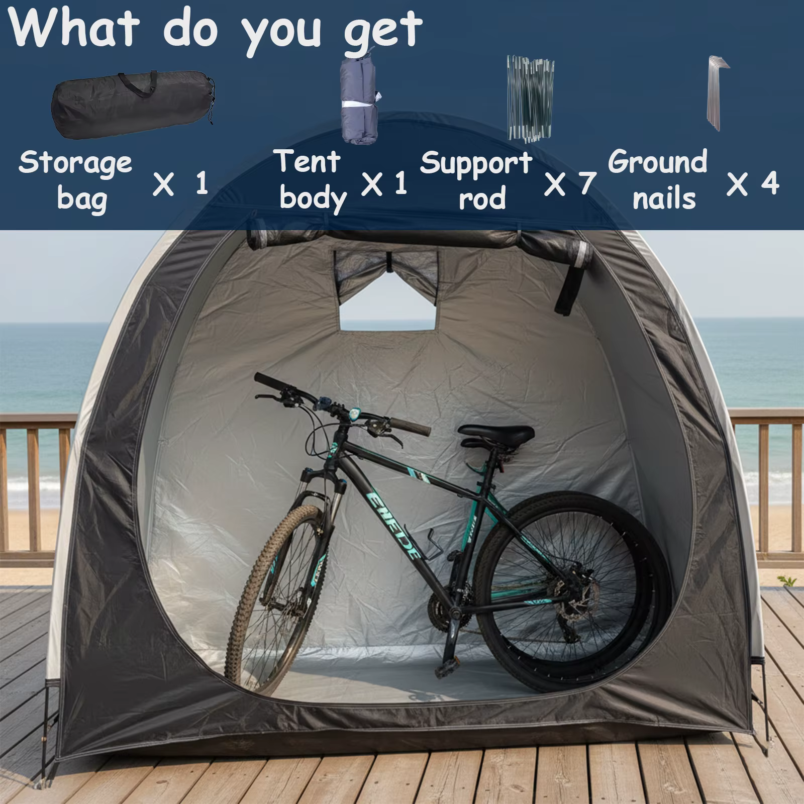 Abri de vélo portable pour l'extérieur