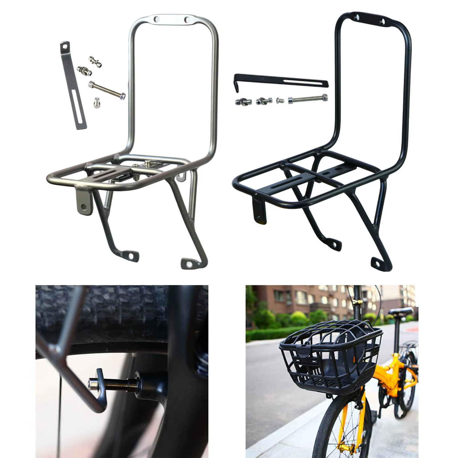 Porte-paniers avant de vélo facile à installer