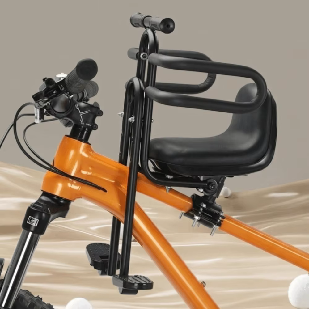 Siège enfant avant pour vélo VTT avec pédales et accoudoirs – Installation facile et réglable ‌