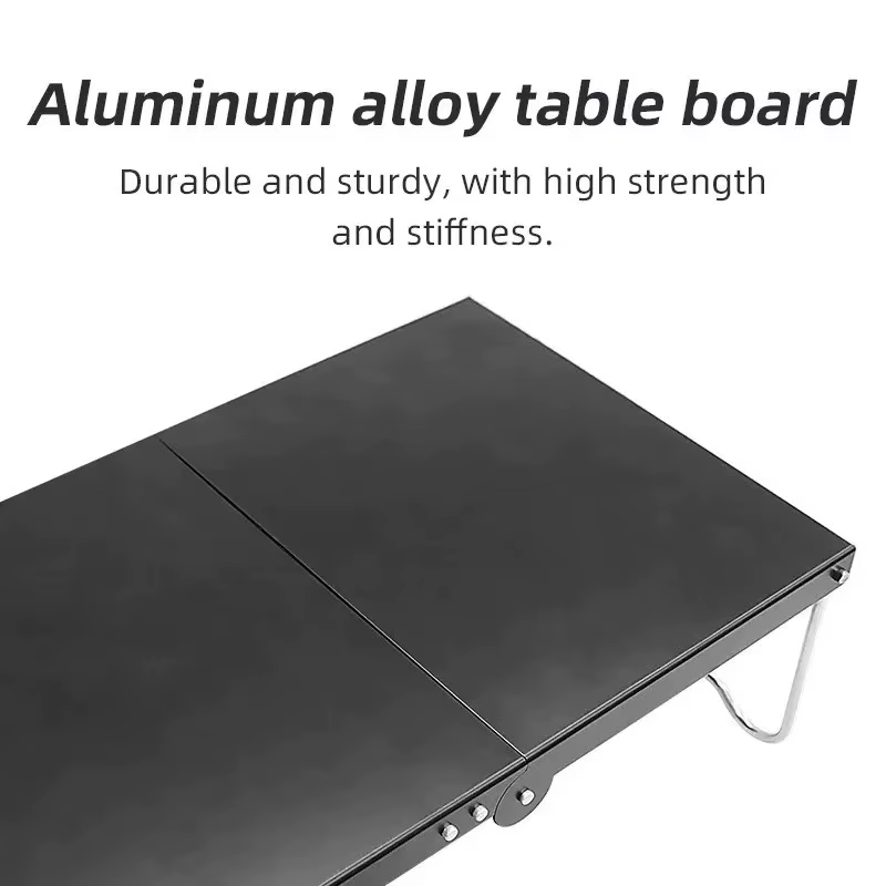 Table pliante de camping de petite taille, tables de pique-nique d'extérieur en alliage d'aluminium léger, bureau de café pliable pour la randonnée et la pêche