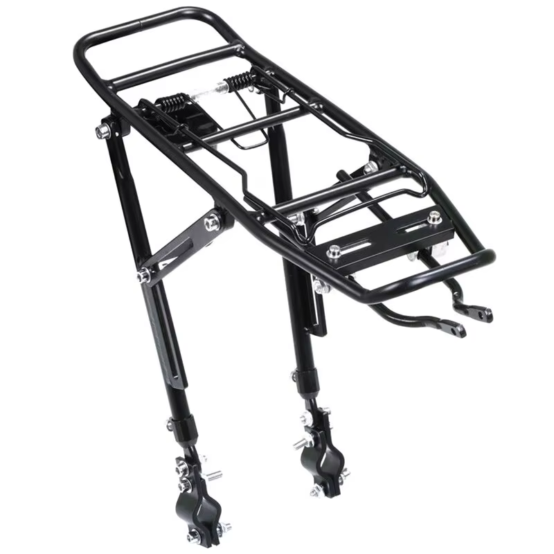 1PC alliage arrière porte-vélo sac de transport bagages Cycle VTT noir