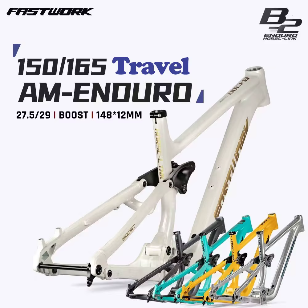 Cadre ENDURO cadre de Suspension complète en aluminium queue souple 27.5 29 Boost 12X148mm 4 maillons vtt amortisseur arrière descente AM Enduro cadres