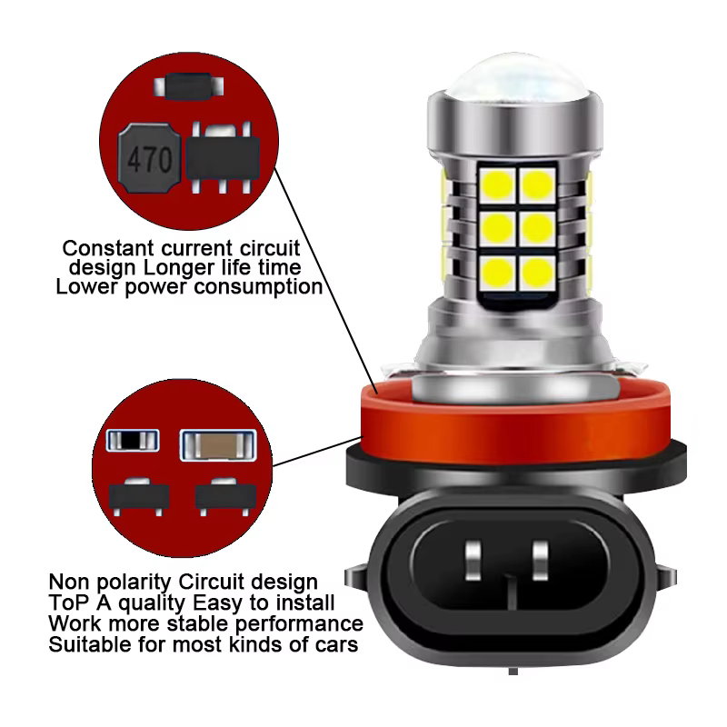 Ampoule antibrouillard avant à LED pour Renault, accessoires pour Renault Scenic Grand Scenic 2, 3, 4, 2004-2020, 2010, 2011, 2012, 2013, 2014, 2015, 2016, 2017, 2 pièces