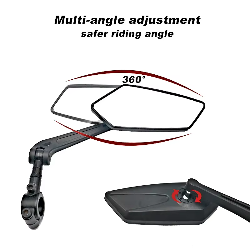 Rétroviseur de vélo : Miroir réglable pour guidon gauche/droite