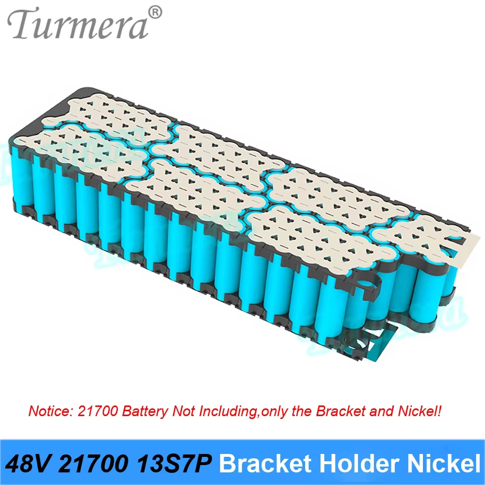 Turmera 48V 52V 60V 21700 support de batterie de vélo électrique avec Nickel 13S6P 13S7P 13S8P 14S6P 14S7P 16S6P