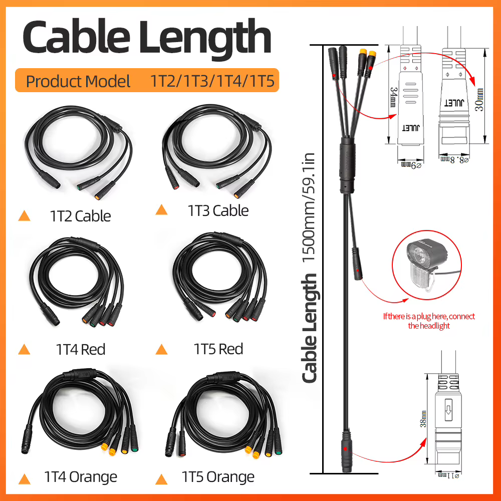 Contrôleur de câble étanche pour vélo électrique 1T4/1T5