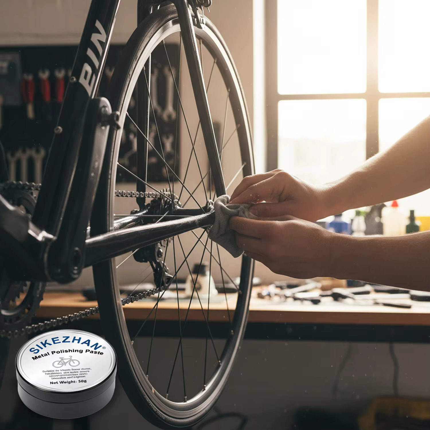Crème de polissage pour vélo