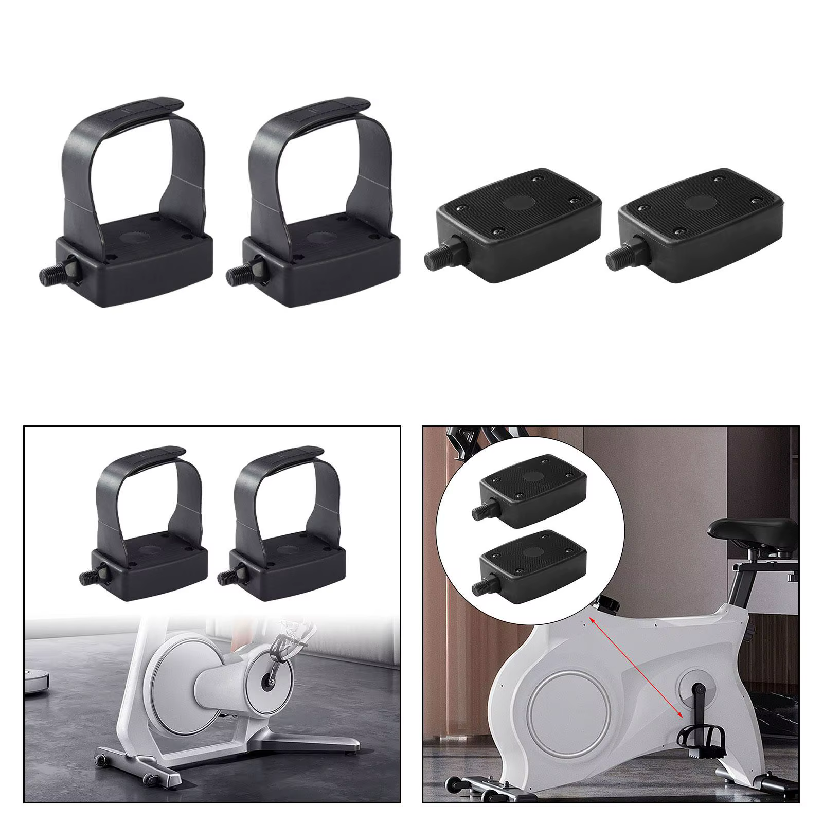 Pédale de vélo d'exercice 1/2 ''