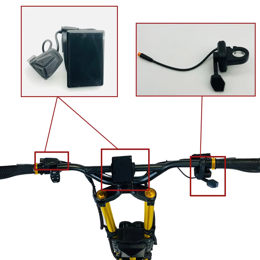 Déclencheur d'accélérateur au pouce pour écran Central TFT Kaabo Wolf Warrior X King GT GTR Mantis PRO
