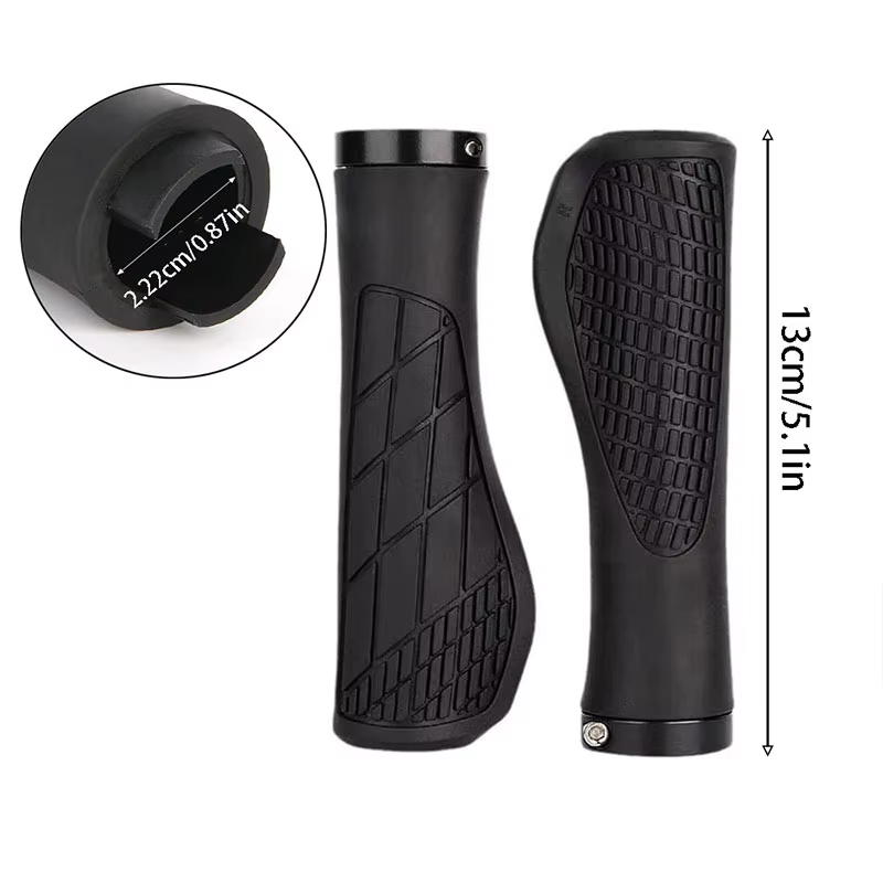 Poignées de vélo VTT guidon anti-dérapant antichoc ergonomique verrouillable