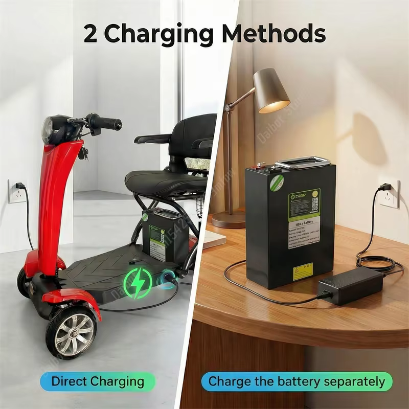 Scooter de mobilité pliable automatique à 4 roues pour personnes âgées