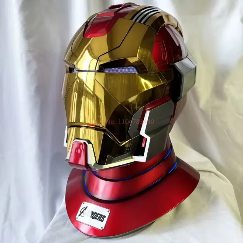 En stock : Casque Marvel Iron Man Mk17mk5 avec commande vocale Jarvis, ouverture automatique, masque mécanisé, jouet électrique pour collectionneurs et fans