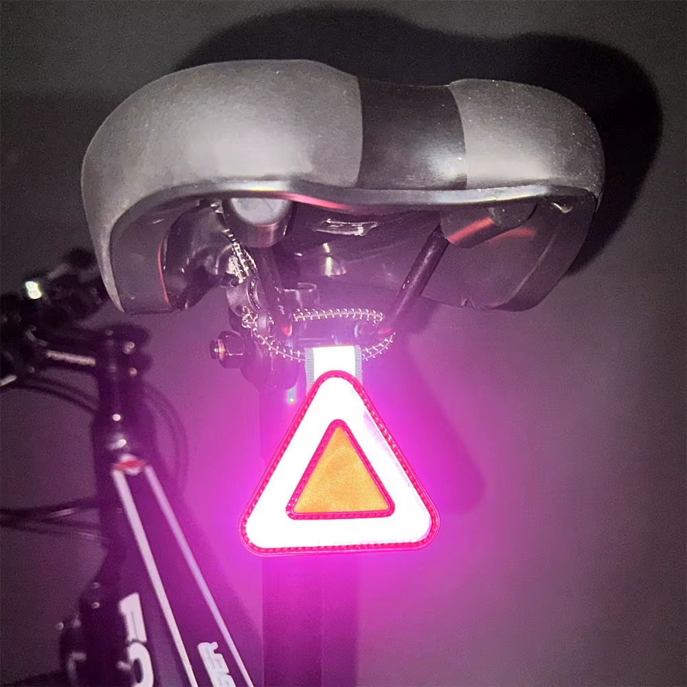 1 réflecteur triangulaire de sécurité pour selle de vélo