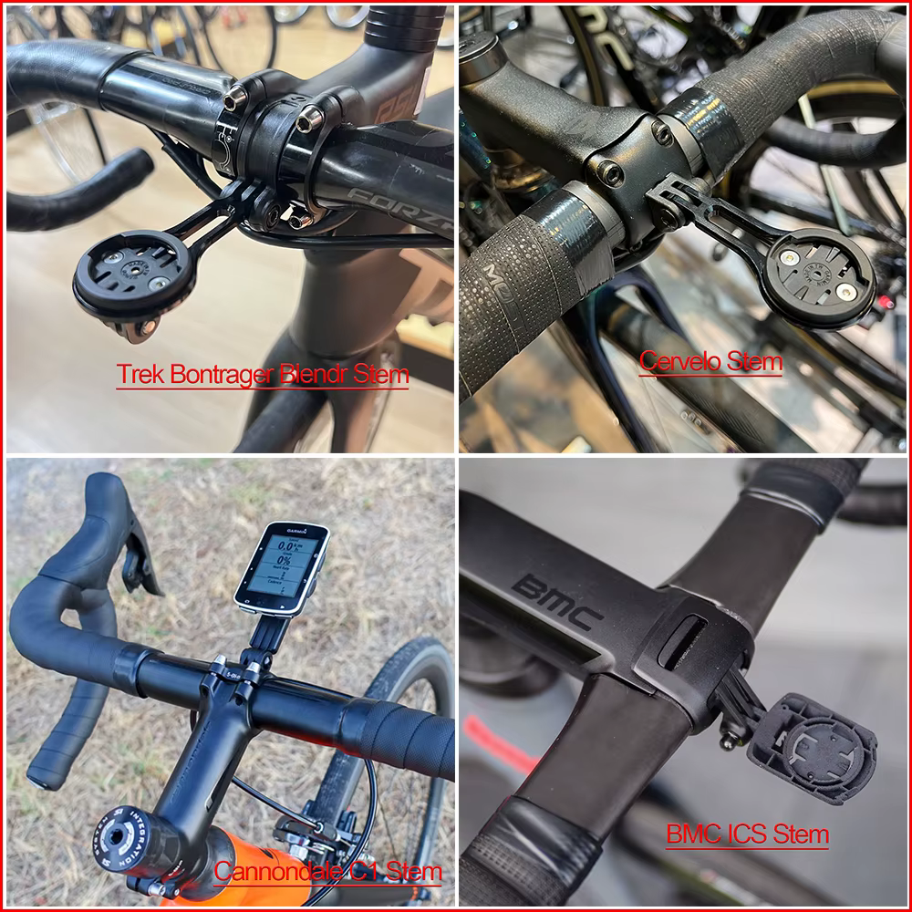 XODCK Trek Bontrager Blendr BMC ICS Cervelo tige de vélo guidon avant Gopro Combo support pour Garmin Wahoo Bryton IGPSPORT