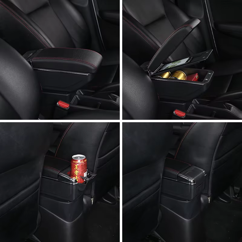 Accoudoir pour Opel Corsa 2015 2016 2017 2018 2019, boîte de rangement pour console de voiture avec porte-gobelet, accessoires intérieurs de voiture