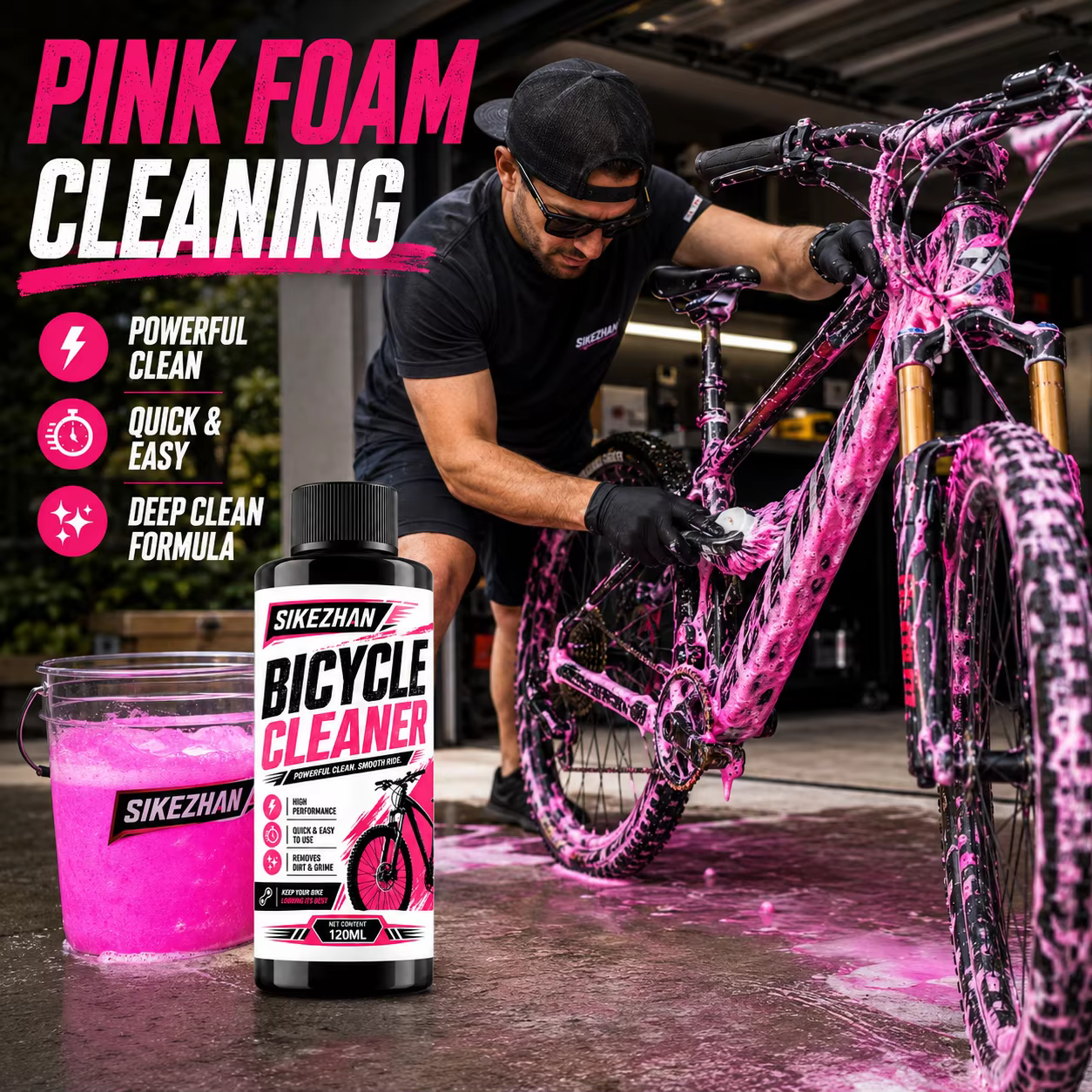 Nettoyant pour transmission de vélo 100 ml, liquide de nettoyage et d'entretien de chaîne de vélo, dégraissant en spray, nettoyant pour chaîne de vélo, dégraissant pour vélo
