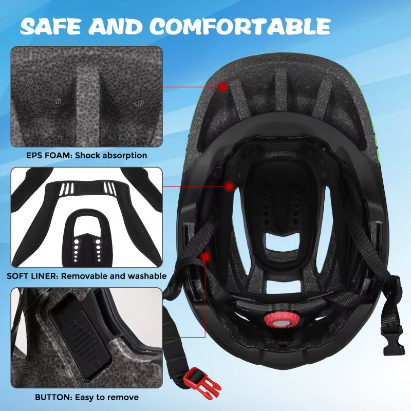 Casque intégral amovible avec poignées pour enfants