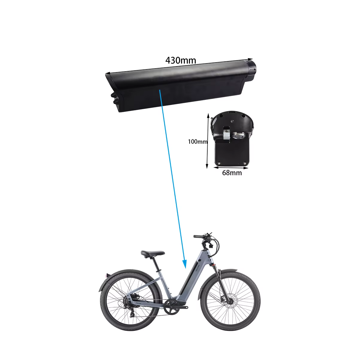VeloaccelerNomad-Batterie intégrée 48V 21700