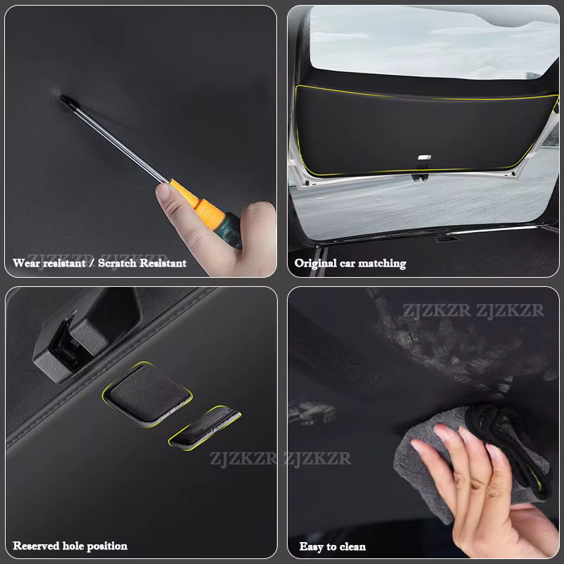 Protection de porte de coffre arrière en cuir pour Renault Koleos Kadjar, tampon de Protection Anti-salissure et étanche, accessoires d'intérieur de voiture