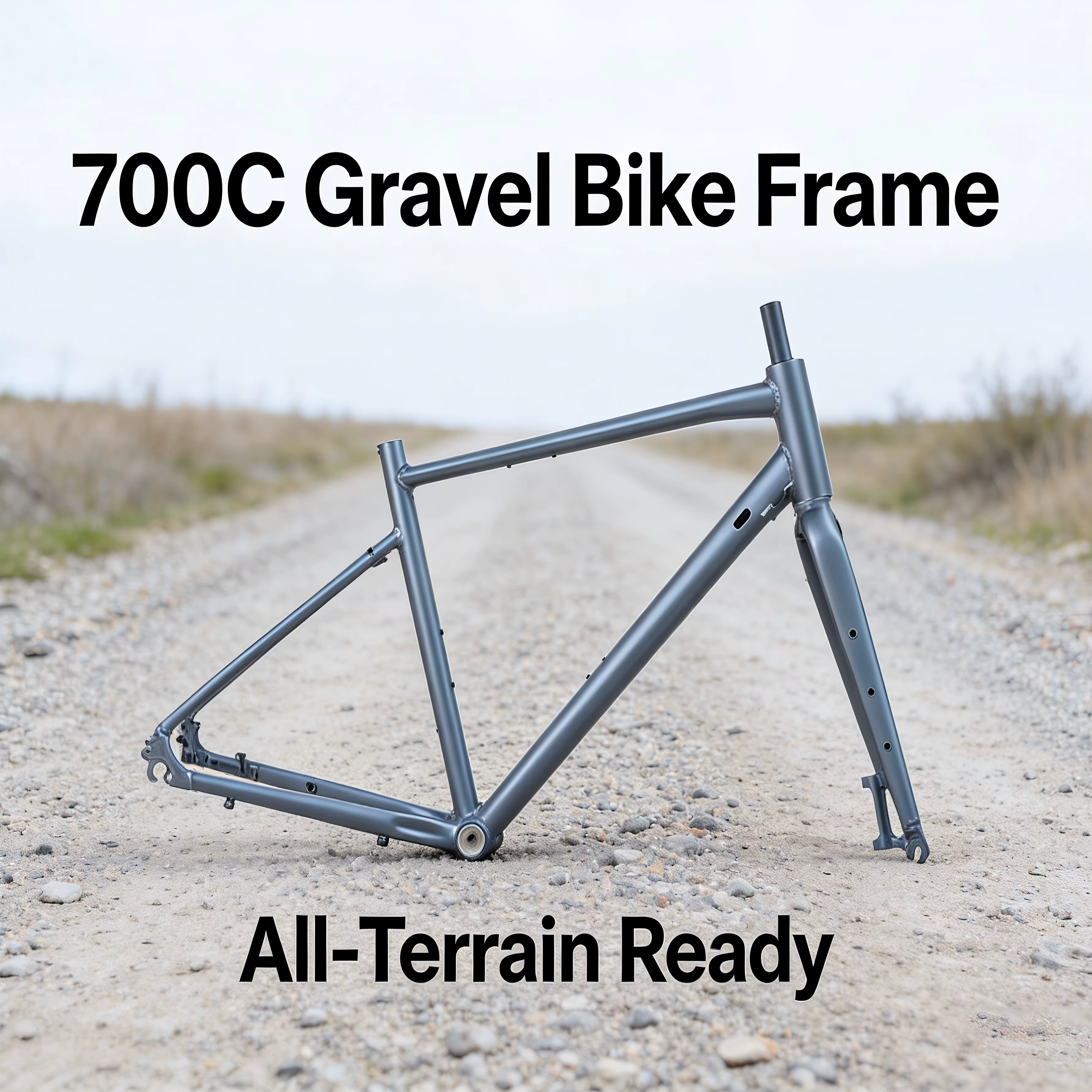 Cadre de vélo tout-terrain en alliage d'aluminium 700C avec frein à disque