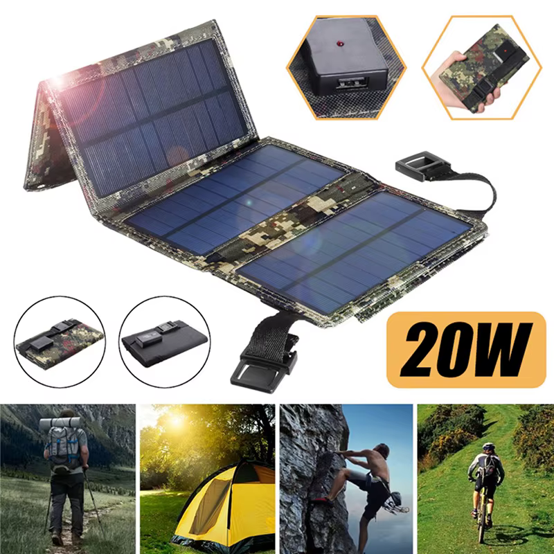 Panneau solaire pliable USB Portable