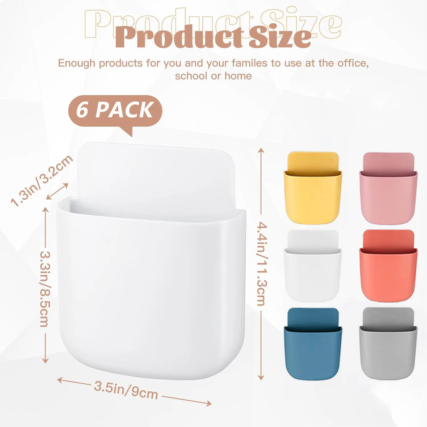Boîte de rangement murale, support de prise de téléphone portable, support de télécommande, étui organisateur de rangement pour climatiseur TV