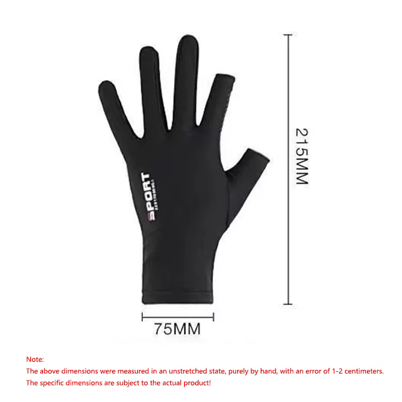 Gants de cyclisme antidérapants en soie glacée pour hommes et femmes