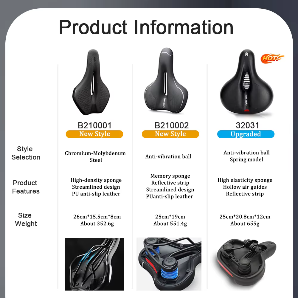 Selle de vélo creuse respirante pour hommes et femmes