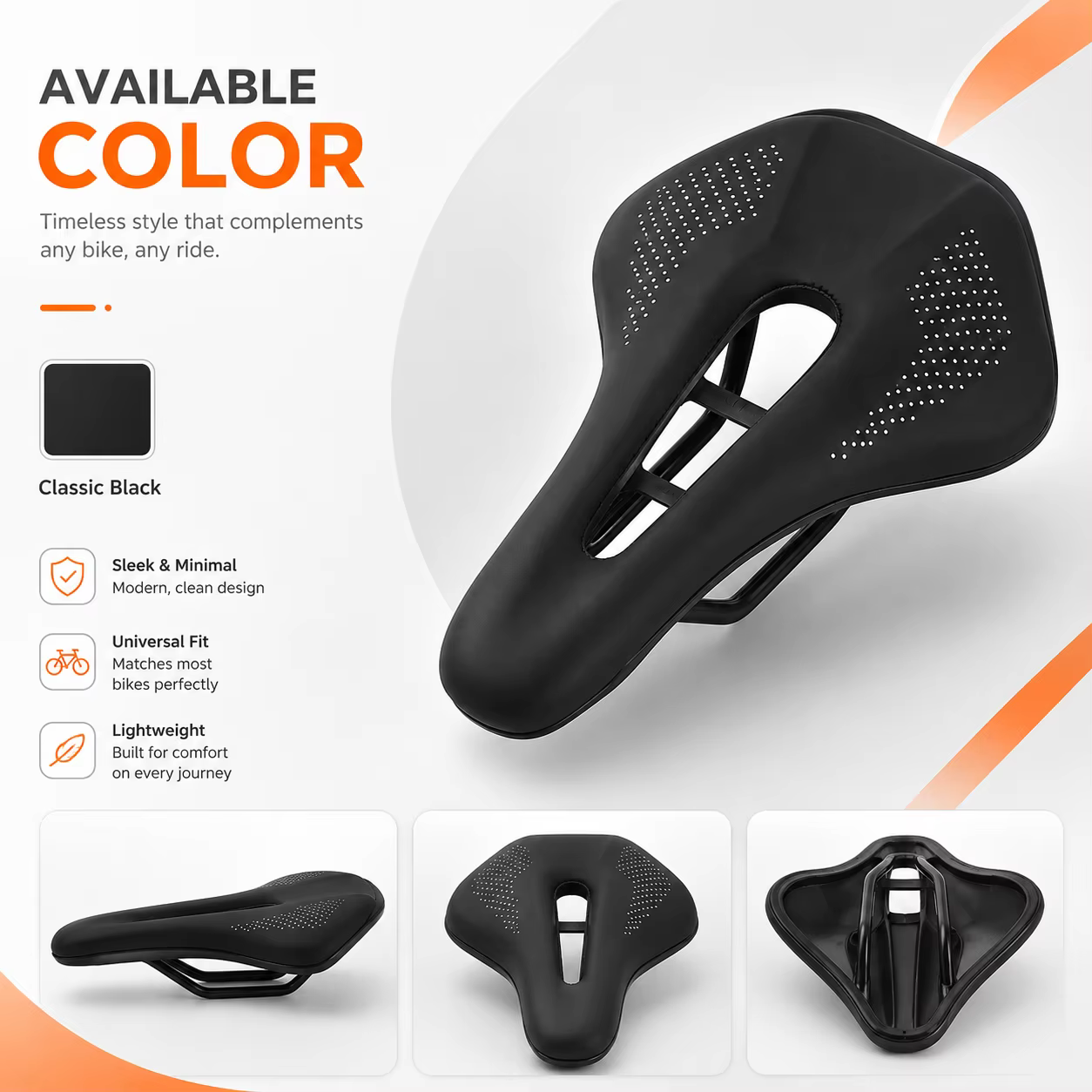 PINMOAP 1PC Selle de vélo creuse et respirante