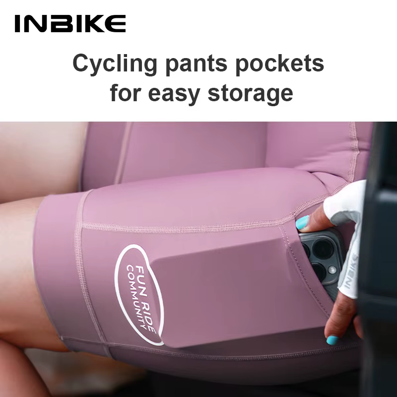 INBIKE 2025 cuissard de cyclisme pour femme avec poches latérales salopette