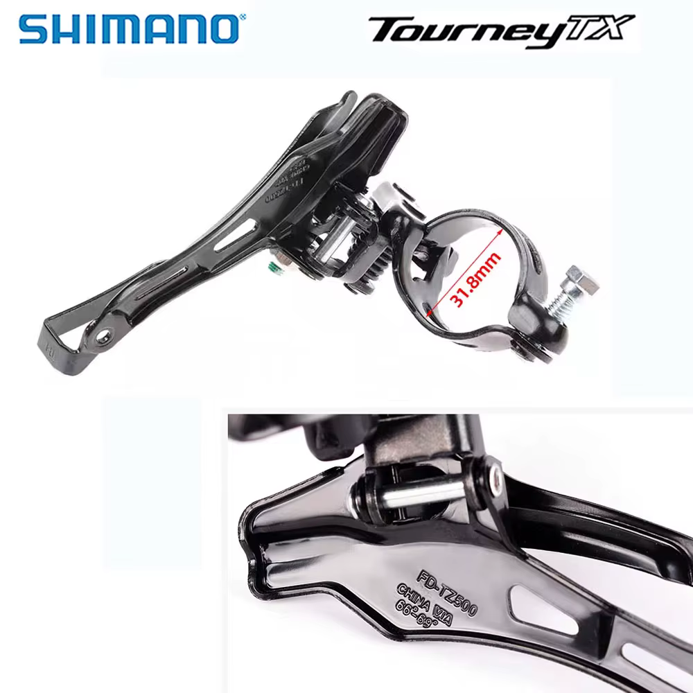 Shimano Tourney TZ FD TZ500 dérailleur avant de vélo FD-TZ500 support de bande de serrage 31.8mm 3x6/7 vitesse partie
