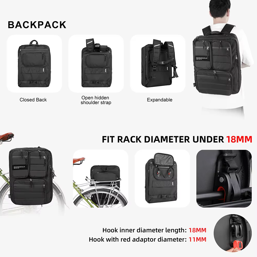 Bal inowalk-Sac à dos étanche pour vélo