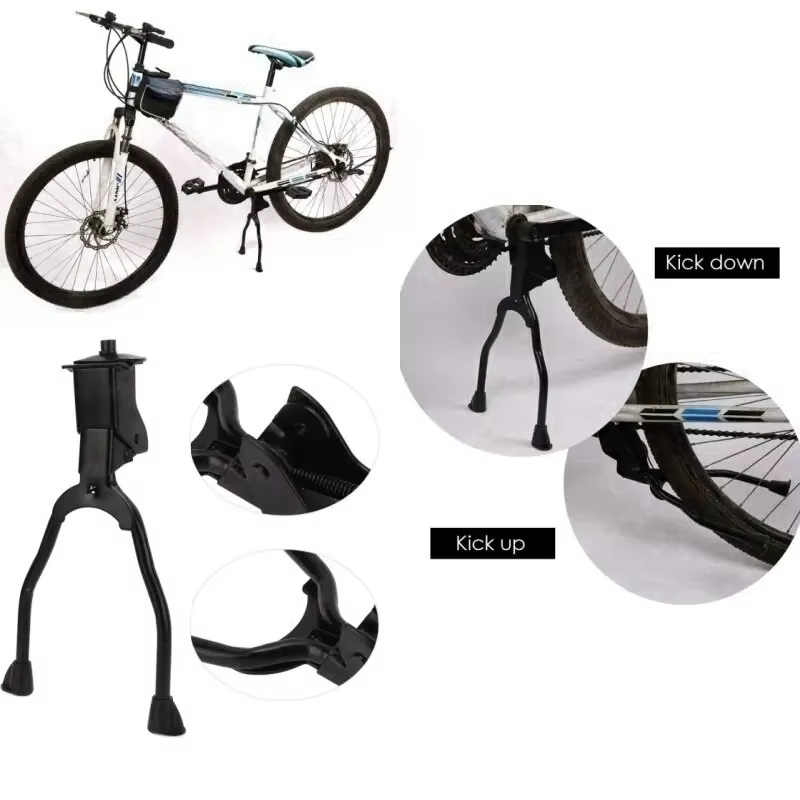 Béquille de vélo pliable en acier inoxydable