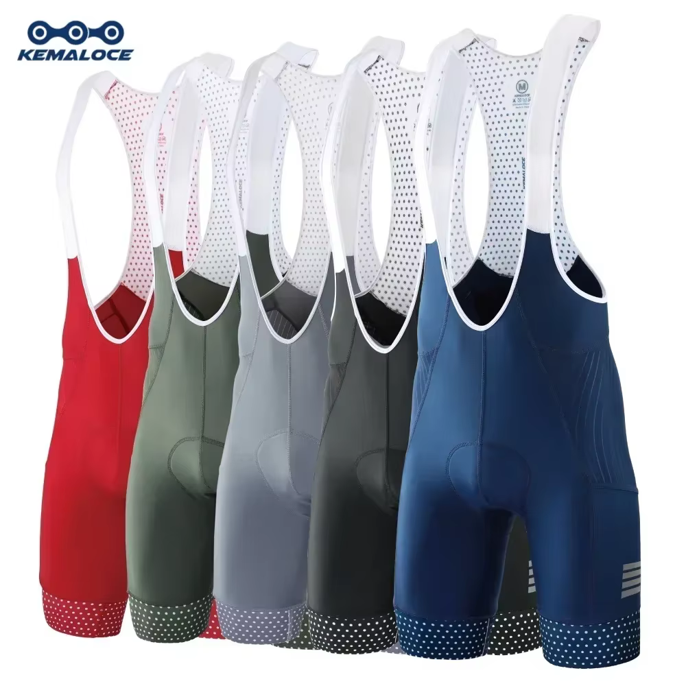 KEMALOCE hommes cyclisme cuissard solide bleu et noir 5D Gel Pad VTT Shorts haut de gamme en plein air respirant vélo
