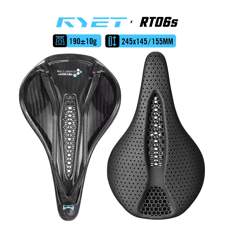 RYET 3D selle de vélo imprimée 145MM/155mm 7*9 carbone vtt coussin de siège