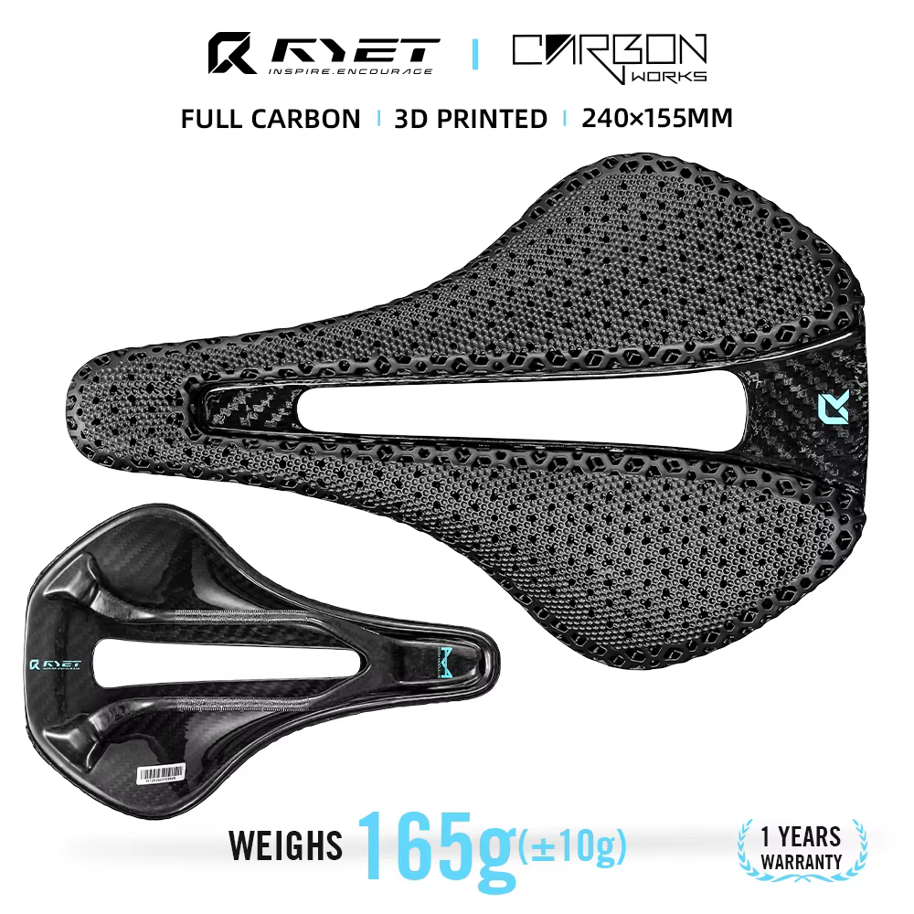 Selle de vélo entièrement en carbone imprimée en 3D