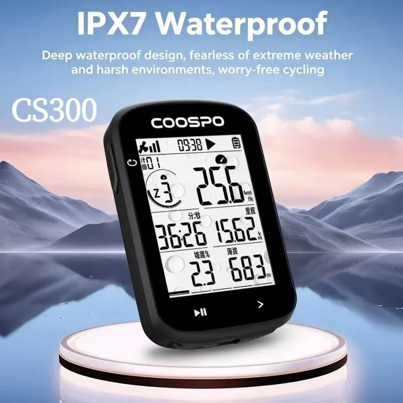 Ordinateur de vélo sans fil GPS MT5 COOSPO CS300, compteur de vitesse et odomètre 2,6 pouces, synchronisation de la pente, ANT+, IPX7, compteur de vitesse et odomètre pour le cyclisme