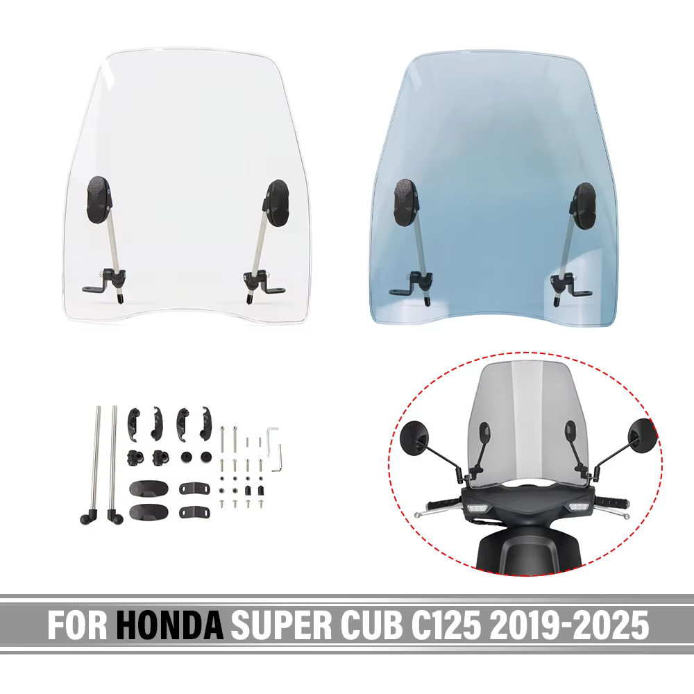 Kit de déflecteur de vent pour pare-brise avant de scooter électrique universel pour HONDA SUPER CUB C125 2019-2025