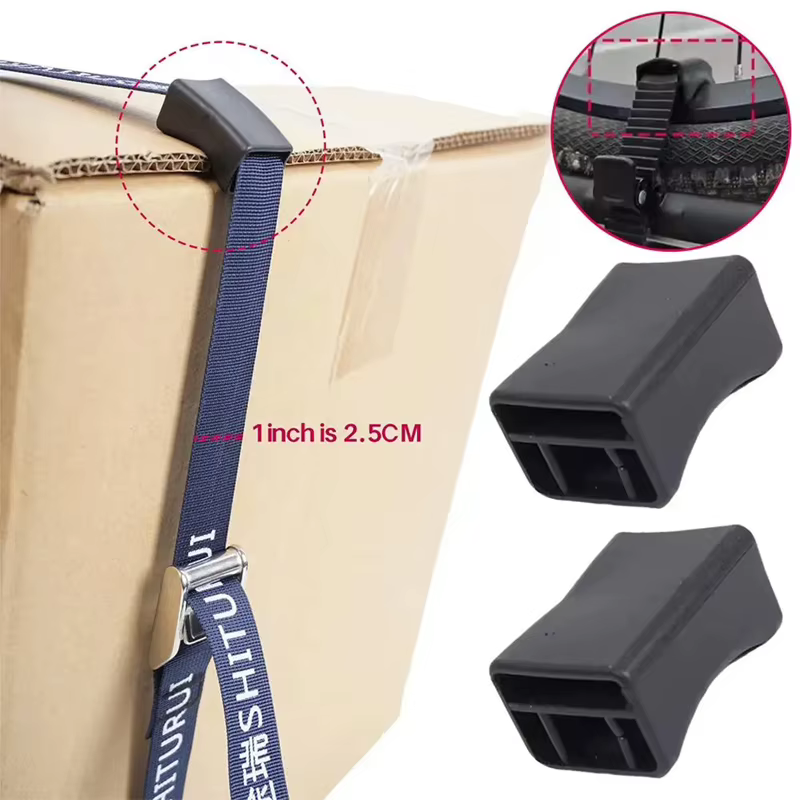 Sangles d'adaptation pour porte-vélos de toit avec coussin de protection pour cadre de vélo et anneau en acier