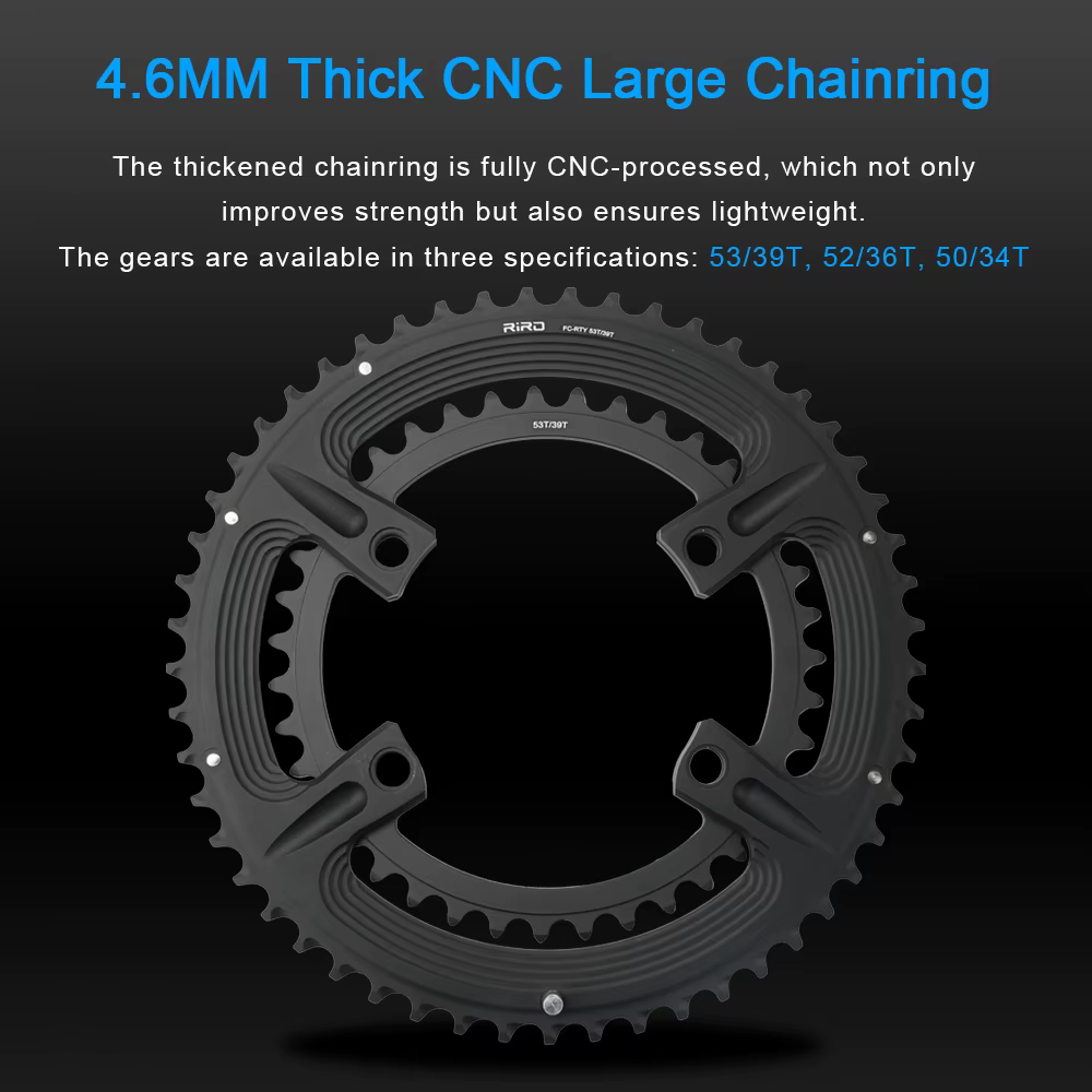 RIRO Road Bike 4 Boulons 110BCD Plateau 105 FC-R7000/corde TEGRA FC-R8000 / DURA-ACE FC-R9100 asymétrique 50-34T 52-36T 53-39T