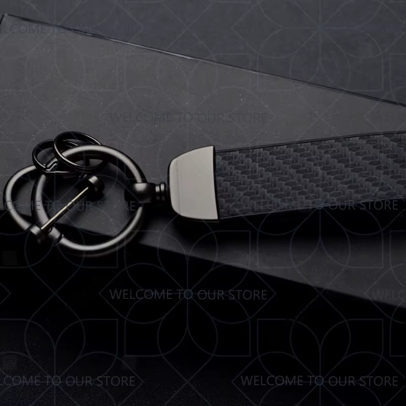 Porte-clés de voiture pour Megane Clio Scenic GT RS, Logo couleur française, widget en métal, accessoires d'ornements en cuir et Fiber de carbone