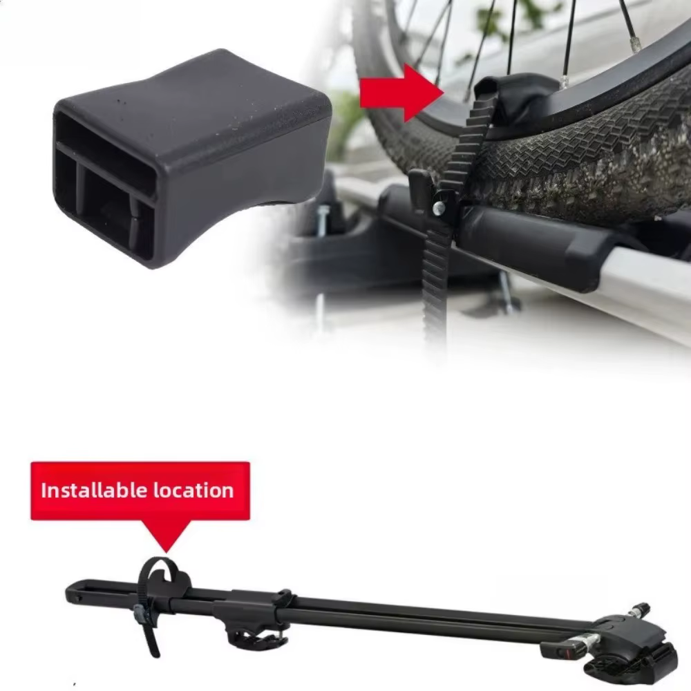 2 sangles adaptatrices de roue de vélo pour porte-vélos de toit avec coussin de protection pour cadre