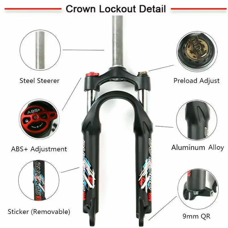 BUCKKub20-Fourche à suspension de vélo pliable/BMX/VTT
