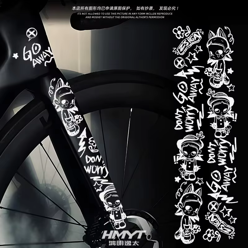 Autocollants de vélo Graffiti pour cadre de vélo