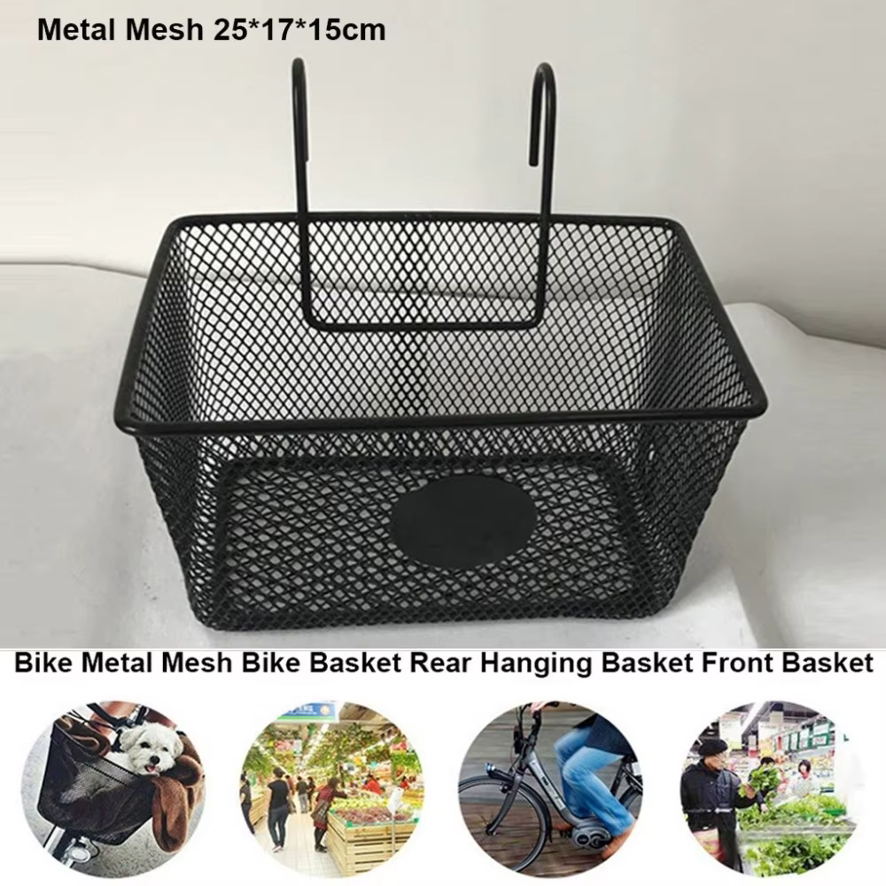 Nouveau panier avant en maille métallique pour vélo