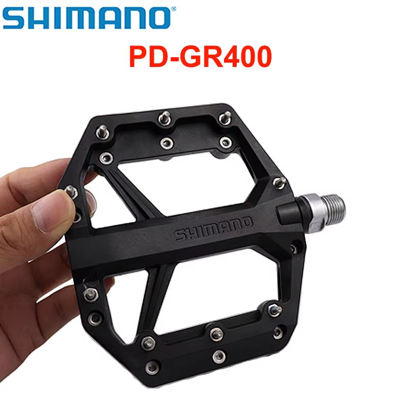 Shimano-Pédales de vélo plates PD GR400, VTT, Trail, Endflats, BMX