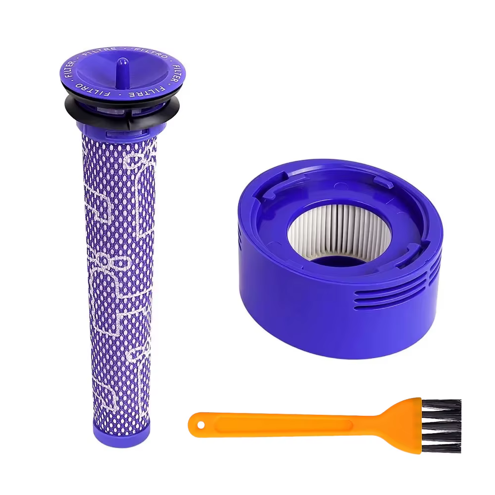 Accessoires pour aspirateur Dyson V6 V7 V8 V10 V11 V12 V15 : brosse à rouleau souple, brosse pour sol, couvercle de bac à poussière, filtre de remplacement