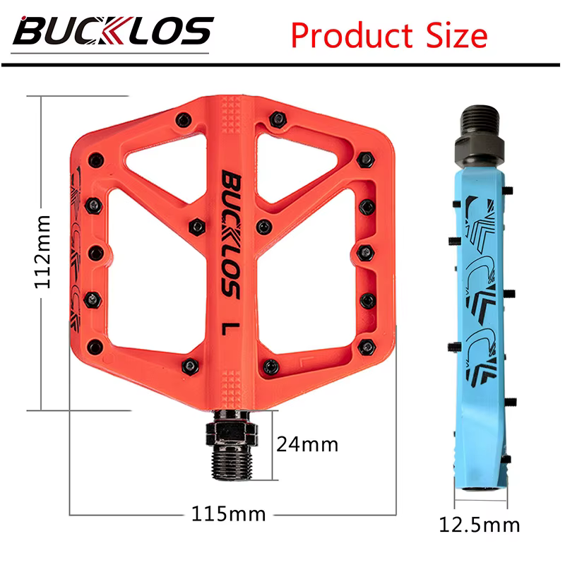 BUCKLOS pédales DU roulement vélo pédale plate-forme ultraléger en Nylon route VTT