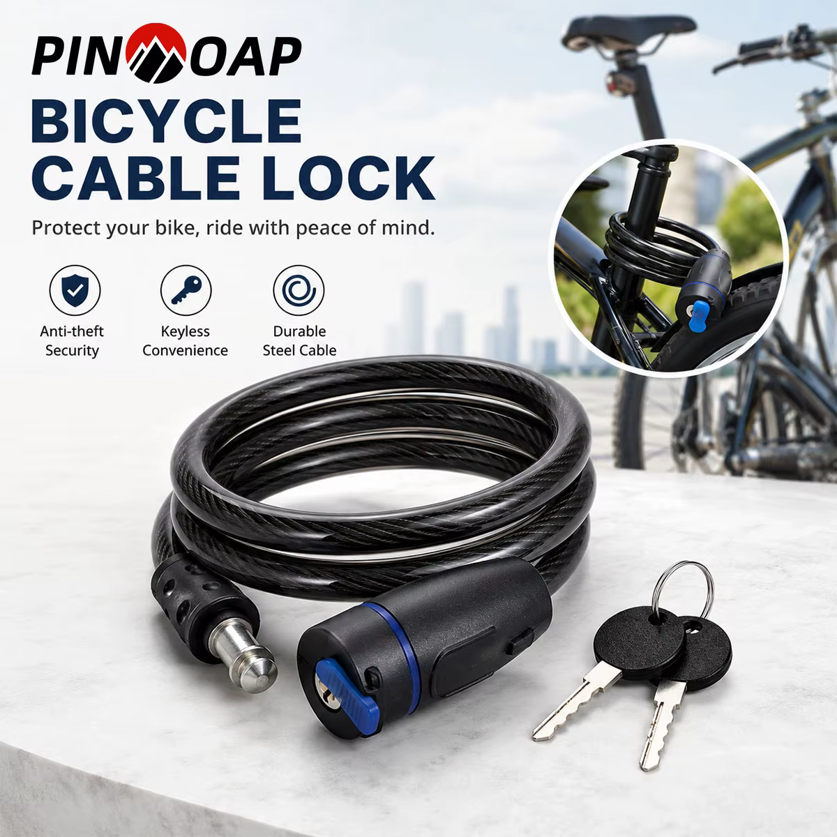 PINMOAP – serrure de vélo robuste